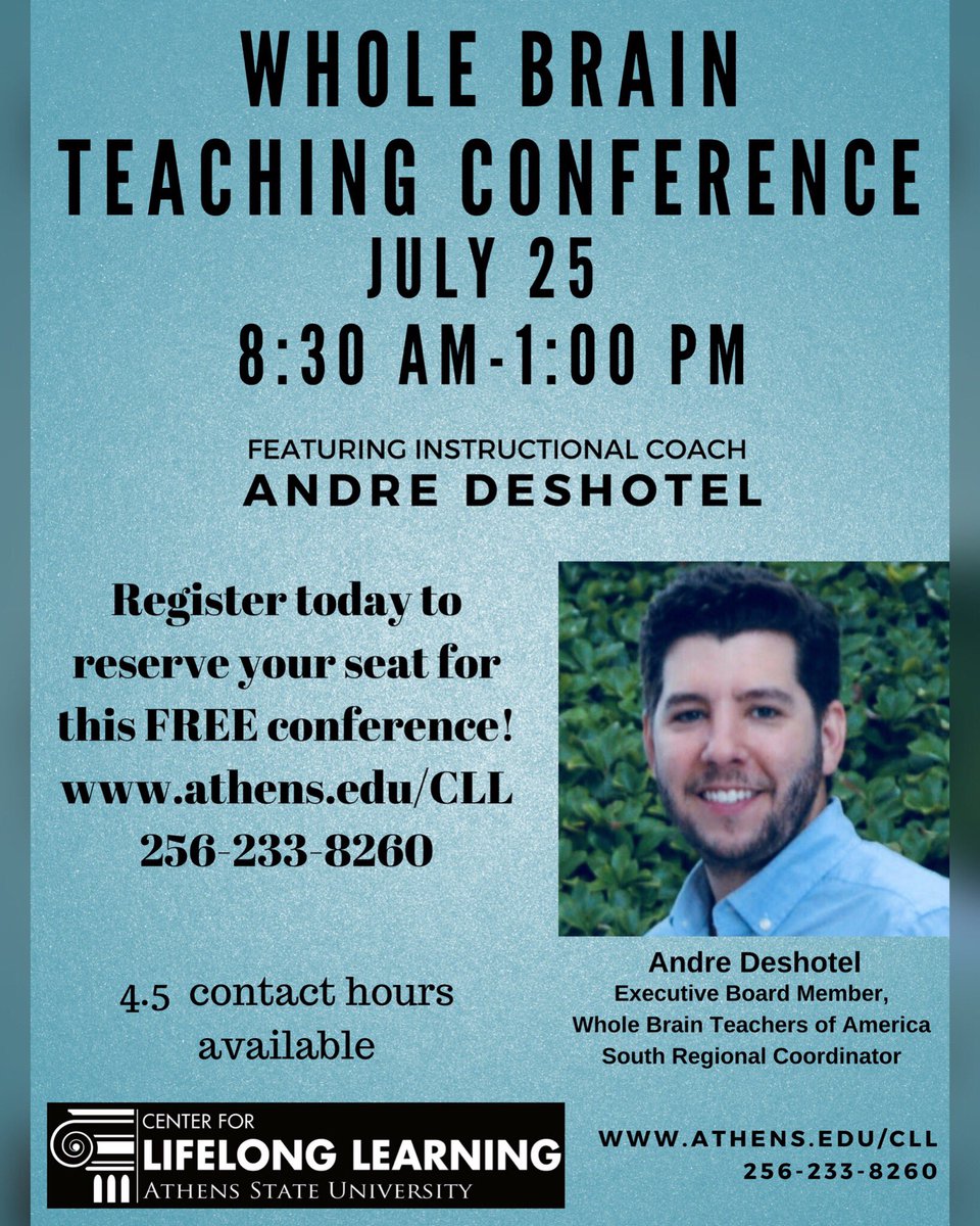 Educators! Please join The Center for Lifelong Learning for this free event!