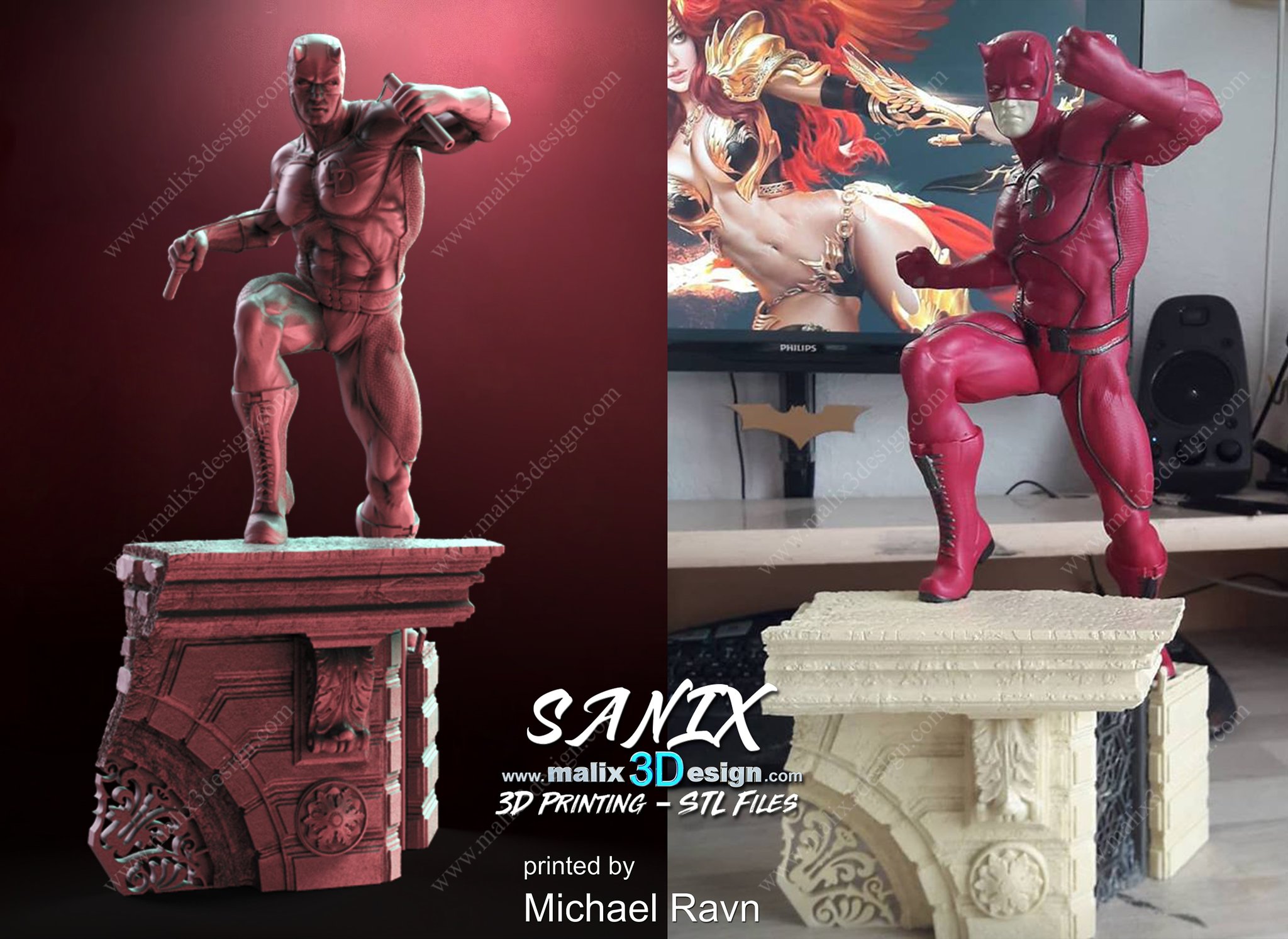 SANIX on X: "Gorgeous 3D Printed result of Daredevil by Michael