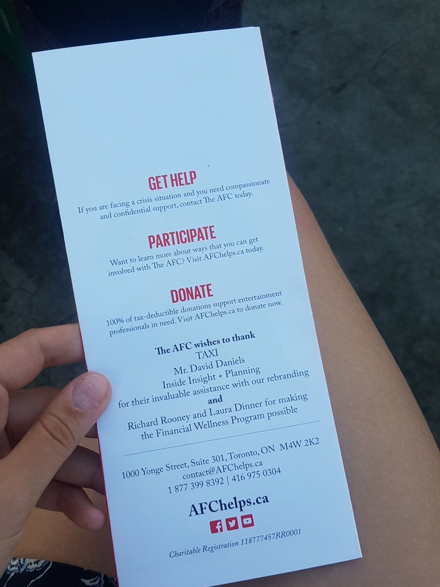 Thank you AFC @afchelps for all of the work that you do to help artists survive financial crises!!! #fringeto #UrgentExchange