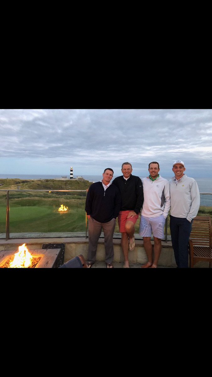 CoachBradMcCoy's tweet photo. Flying Internationally $$, playing 11 old courses $$, beautiful accommodations $$, great music $$, spending 10 days with my boys in Ireland.... Priceless!! #missingColt https://t.co/RfPWnL1yuI