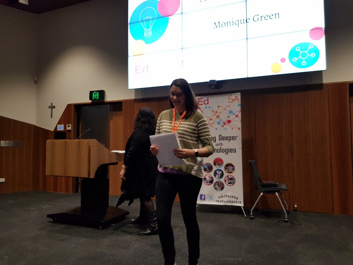 pconnellyelearn's tweet image. Congratulations to @monique_mgreen for winning one of the #EdTechSA Leading Lights awards for 2018! She is doing amazing work with encouraging young women to engage in the tech industry!