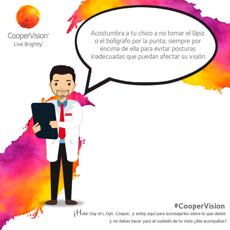 CooperVisionMex's tweet photo. Mantener una buena postura le evitara a tus chicos problemas futuros en su salud visual #CooperVision https://t.co/Ya7TGxSvMH