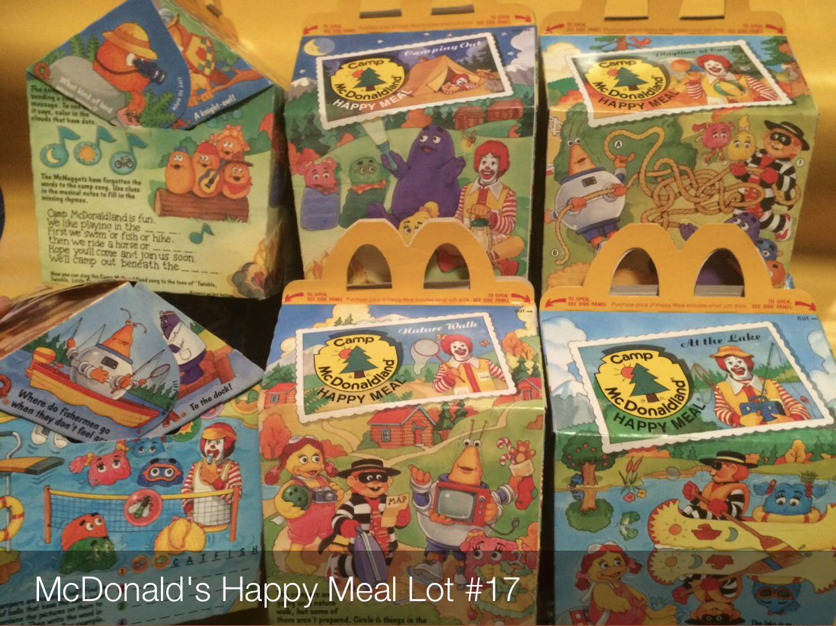 80's FAST FOOD Item of the Day: Happy Meal McDonaldland Boxes To view the  first 1,000 of 40,000 1980-1989 80's Products from my 1980's World Record  Collection, Follow my Amazing Youtube Channel, image size:1200x899