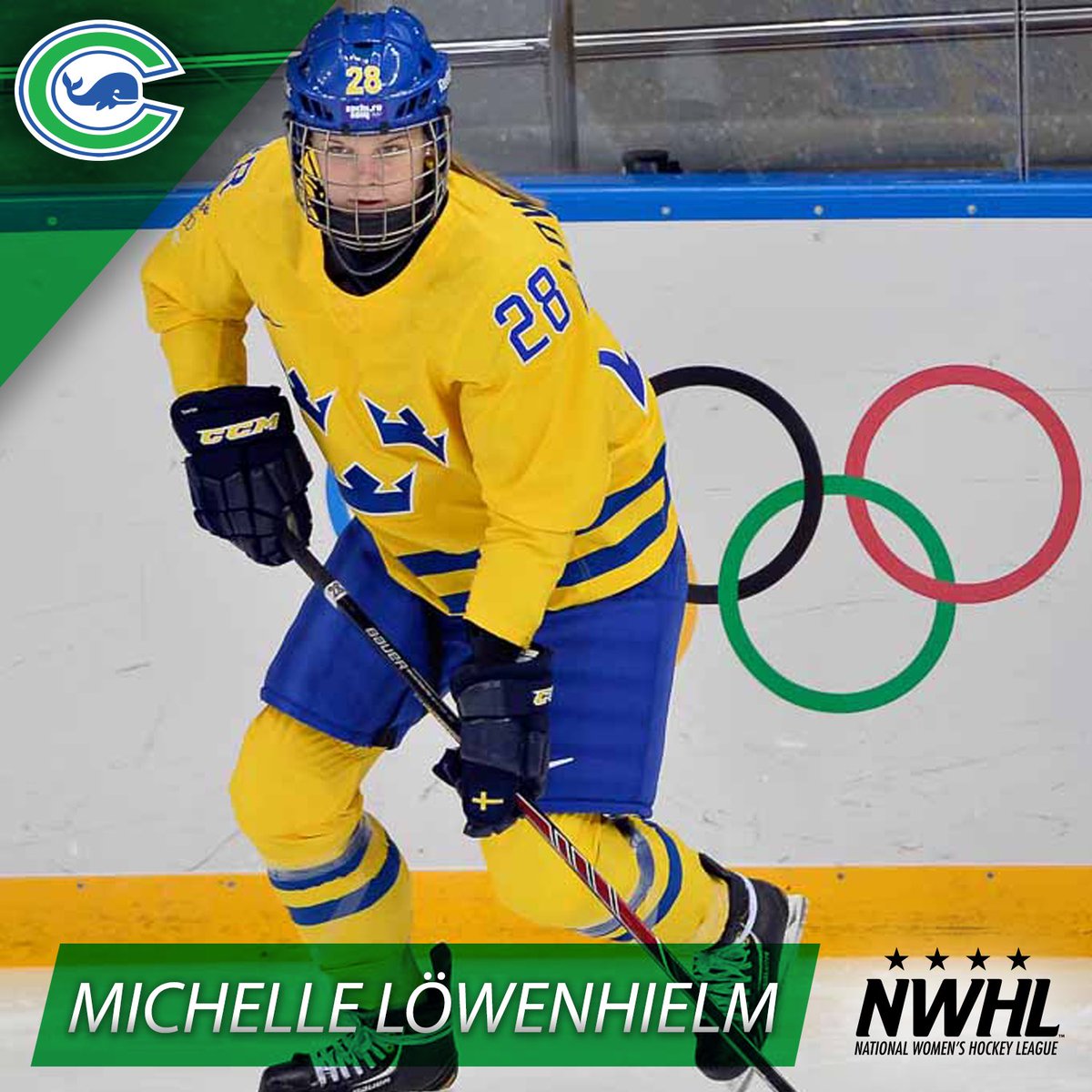 PHF's tweet photo. BREAKING: The @CTWhale_NWHL have signed Swedish Olympic Center Michelle Löwenhielm and Hamilton College Goaltender @sam_walther40 

🔗: https://t.co/edUdUdBRgz https://t.co/m5ZxzxZ7KX