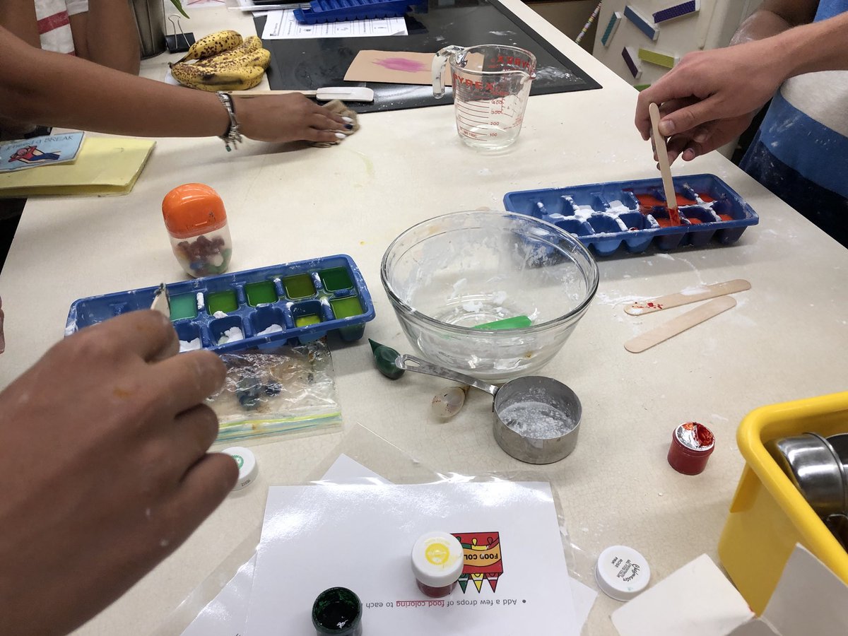 liadipalma's tweet photo. Making “ice chalk” at ESY today. Cool fun! #aac #lighttechaac #tokenboard #ESY #visualrecipes https://t.co/yv6ACO2wtE