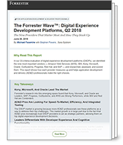 OracleMobile's tweet photo. Big News: @Oracle just named a leader in the @Forrester Wave: Digital Experience Development Platforms report. Learn about Oracle's #mobile & #chatbot strategy here! #forresterwave #OracleBots https://t.co/qW2OBxNrdr https://t.co/0gHj0rUGtF
