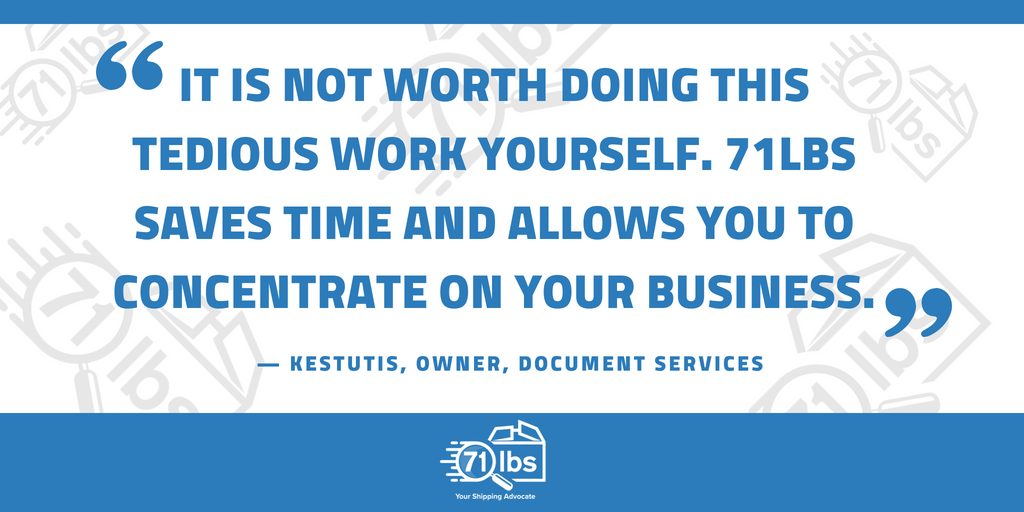 71lbs's tweet photo. Let us help your bottom line grow, get in touch to find out how!
π¦π° #ShippingAdvocate #71lbs #Savings #Refunds #UPS #FedEx https://t.co/kArmeZvJsL