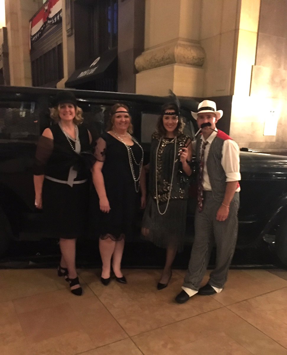 HeritageAtBrent's tweet photo. Our marketing team is at the LCS conference in Kansas City, Missouri and had such a great time at the roaring 20s themed party last night! Judy Good, Kimberly Russell, Katelyn Johnson, and Stephen Williams are looking good! #LCSsummit2018 https://t.co/8bZmkkHZEV