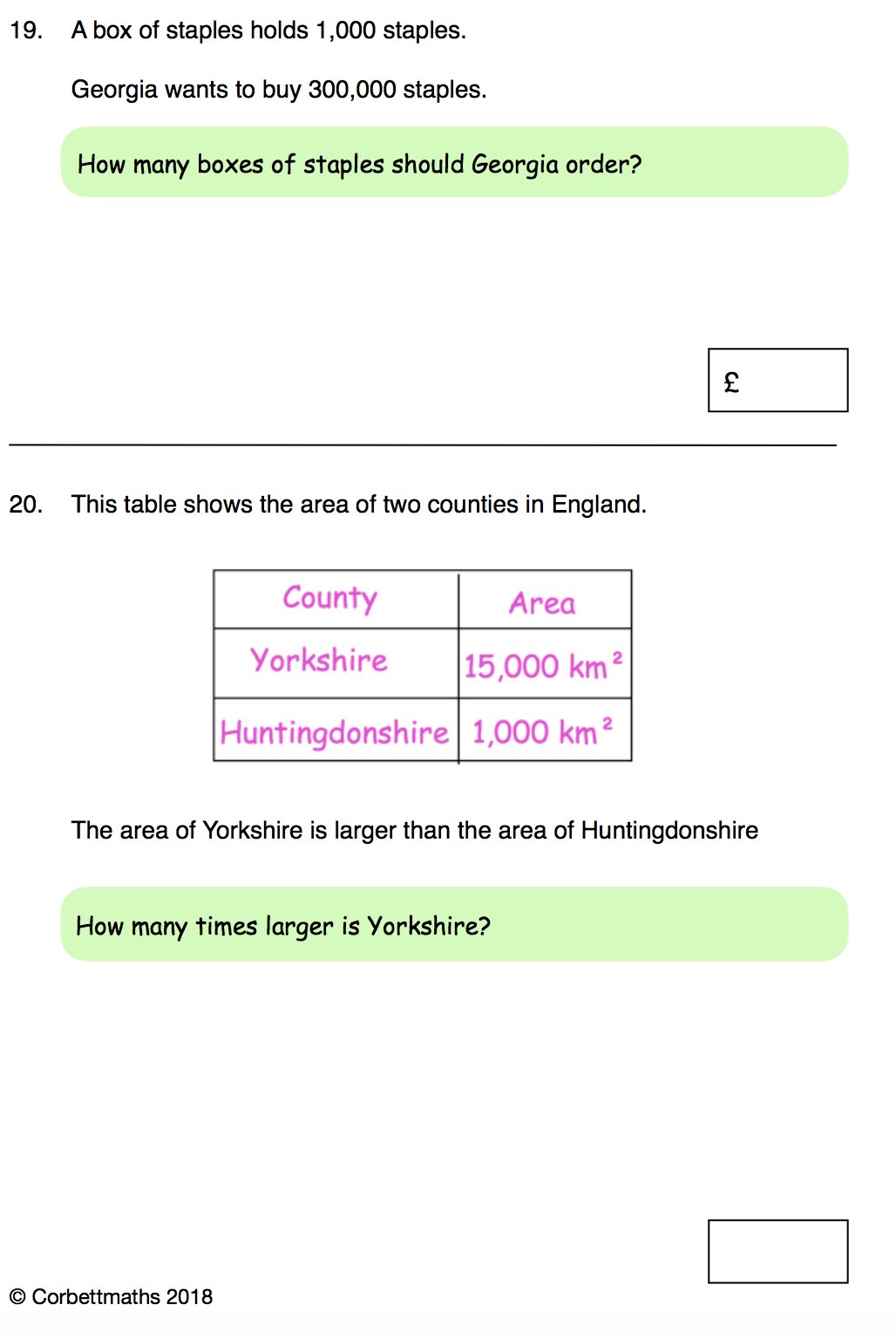 corbettmaths on twitter 3 new primary worksheets percentages of amounts proportion and multiplication division by 10 100 and 1000 https t co vbz4tsuiia https t co xhu2jo0n9w twitter