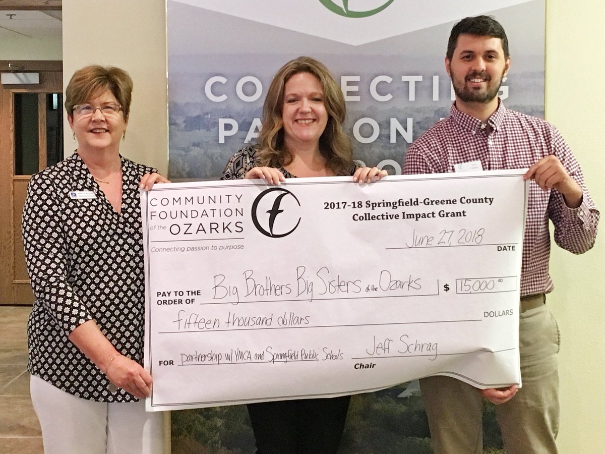 CFOzarks's tweet photo. Congratulations to @CaretoLearn, @isabelshouse and @BigBroBigSis, the final recipients of the FY18 Collective Impact Grants for collaborative approaches to red-flag issues in the #SGF community. The FY19 grant cycle is now open: https://t.co/KZeC2FoSwl #ozarks #philanthropy https://t.co/lsmnVM3Esm