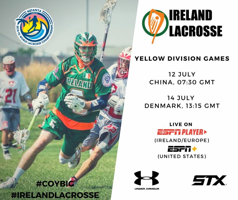 IrelandMLax's tweet photo. Tune in to the live broadcast of our games at the World Championship!

Ireland/Europe: https://t.co/a8TtIZdECA
United States: https://t.co/Umz1NrSBmh

#irelandlacrosse #COYBIG https://t.co/e91VlKhqRn