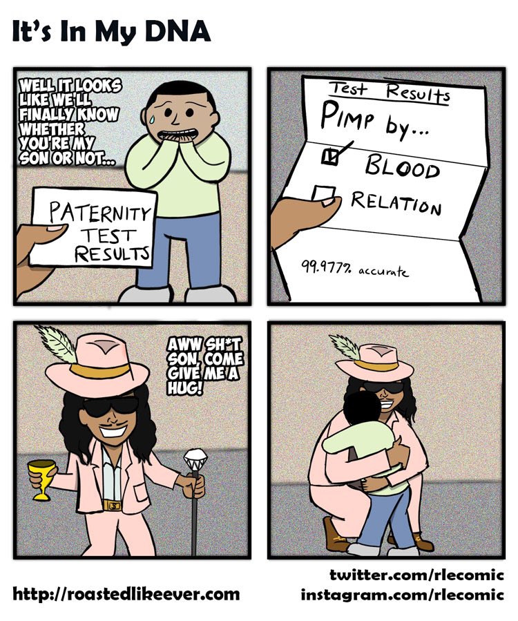 rlecomic's tweet photo. Y’all keep chasin’, we replace them. .
#giveittome #pimp #paternitytest #maury #jayz #classichiphop #hiphop #webcomic #webcomics #roastedlikeever https://t.co/KrsvCW7iO6
