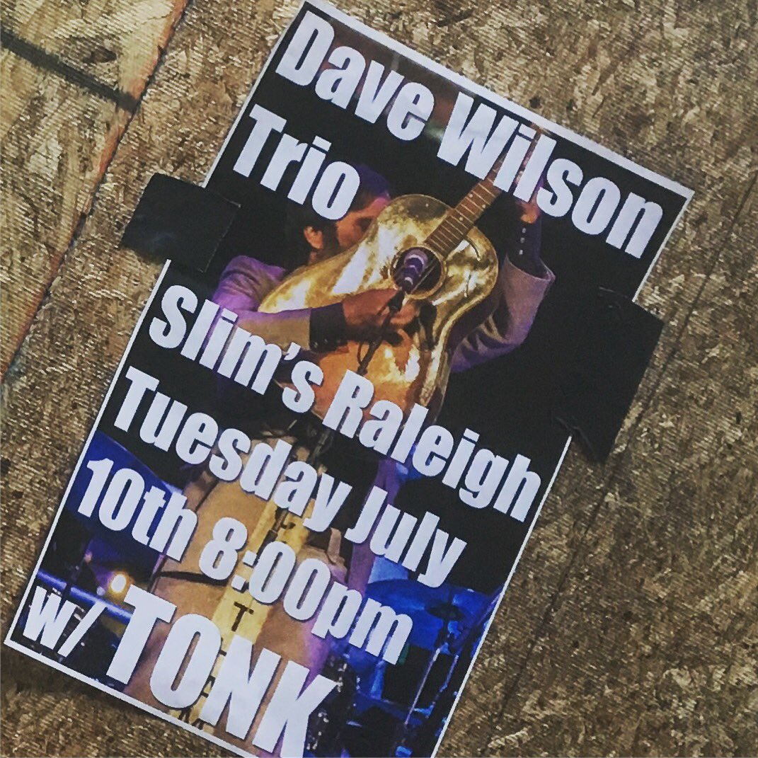 Catch Dave Tonight in Raleigh @SlimsRaleigh 8pm! Greg will follow working the ivories with <a href="/TonkNC/">TonkNC</a> Fine Times!