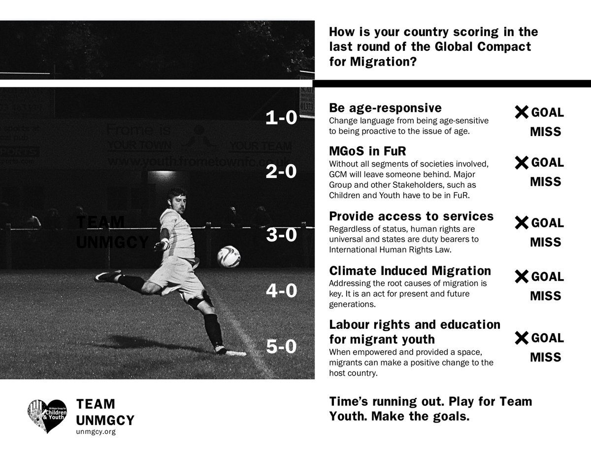 UNMGCY's tweet image. Malaysia, Palau, @Morocco_UN, @LiechtensteinUN, @Brazil_UN_NY have joined the Youth Team for #GlobalCompactMigration with many more member states to come! How is your country scoring? #ListenToYouth #ForMigrants