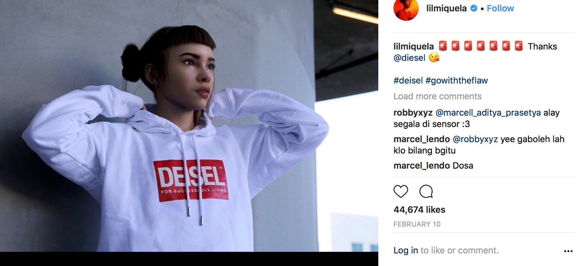 VentiCode's tweet image. Will CGI created virtual celebrities take over the timeline? If accounts like @lilmiquela are collaborating with brands such as @Prada and @DIESEL it's hard to say