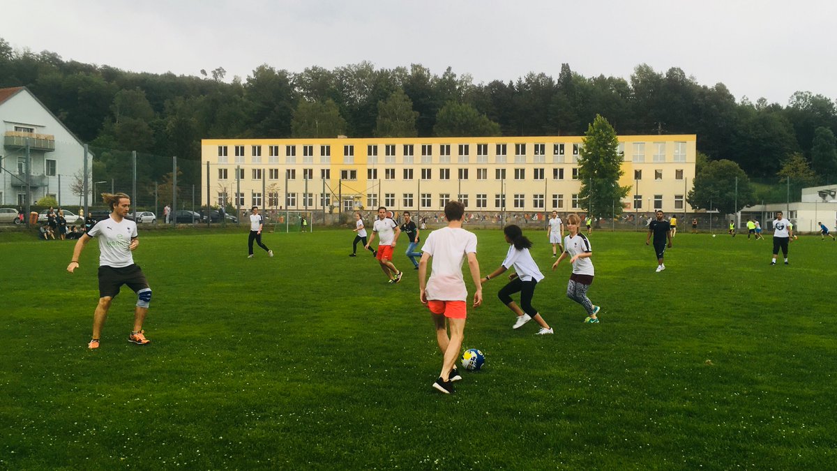 KSAOrchestra's tweet photo. Another stunning day on tour #Austria2018! The students have been rehearsing hard and enjoying their down time at the lake and with @TeachForAustria who organised a friendly football tournament this evening. Needless to say; #ItsComingHome https://t.co/mRBIemZ8DP