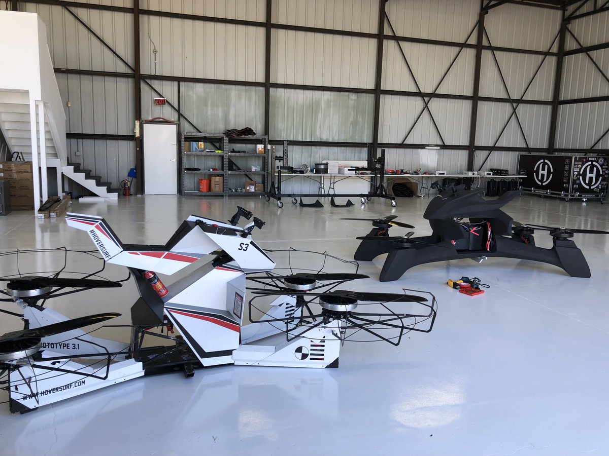 This picture shows our latest and previous Hoverbike models side by side. We are looking forward to flying the newest Hoverbike soon and showing you guys just how awesome it really is!