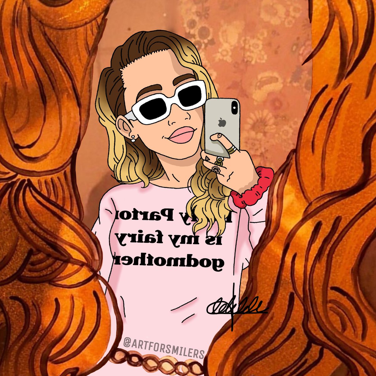 #WHATWOULDDOLLYDO? 🤳🏼 @MileyCyrus #artforsmilers