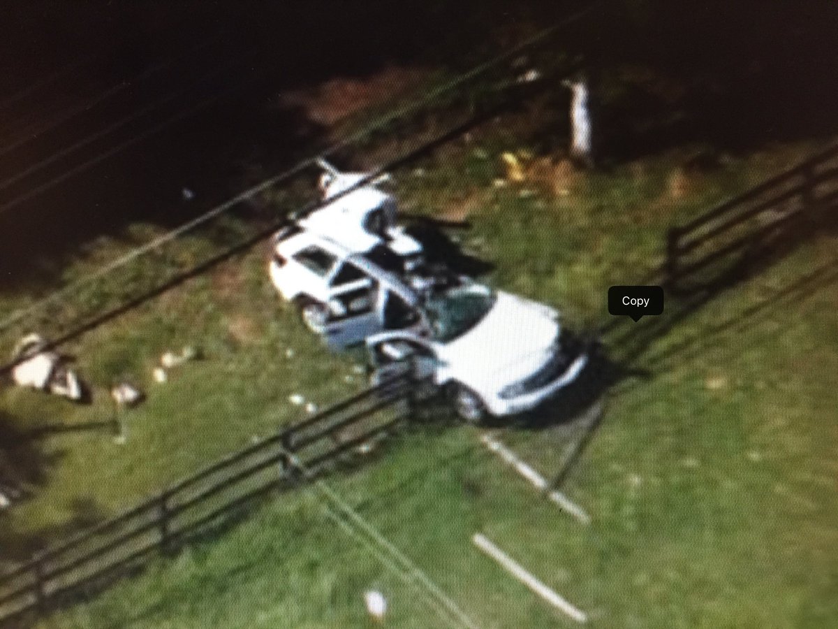 Investigation underway after at least 3 young people are injured in a crash on FAirfax Station Road in Clifton. Police confirm victims are from Robinson Secondary School. Two had to be airlifted. <a href="/nbcwashington/">NBC4 Washington</a>