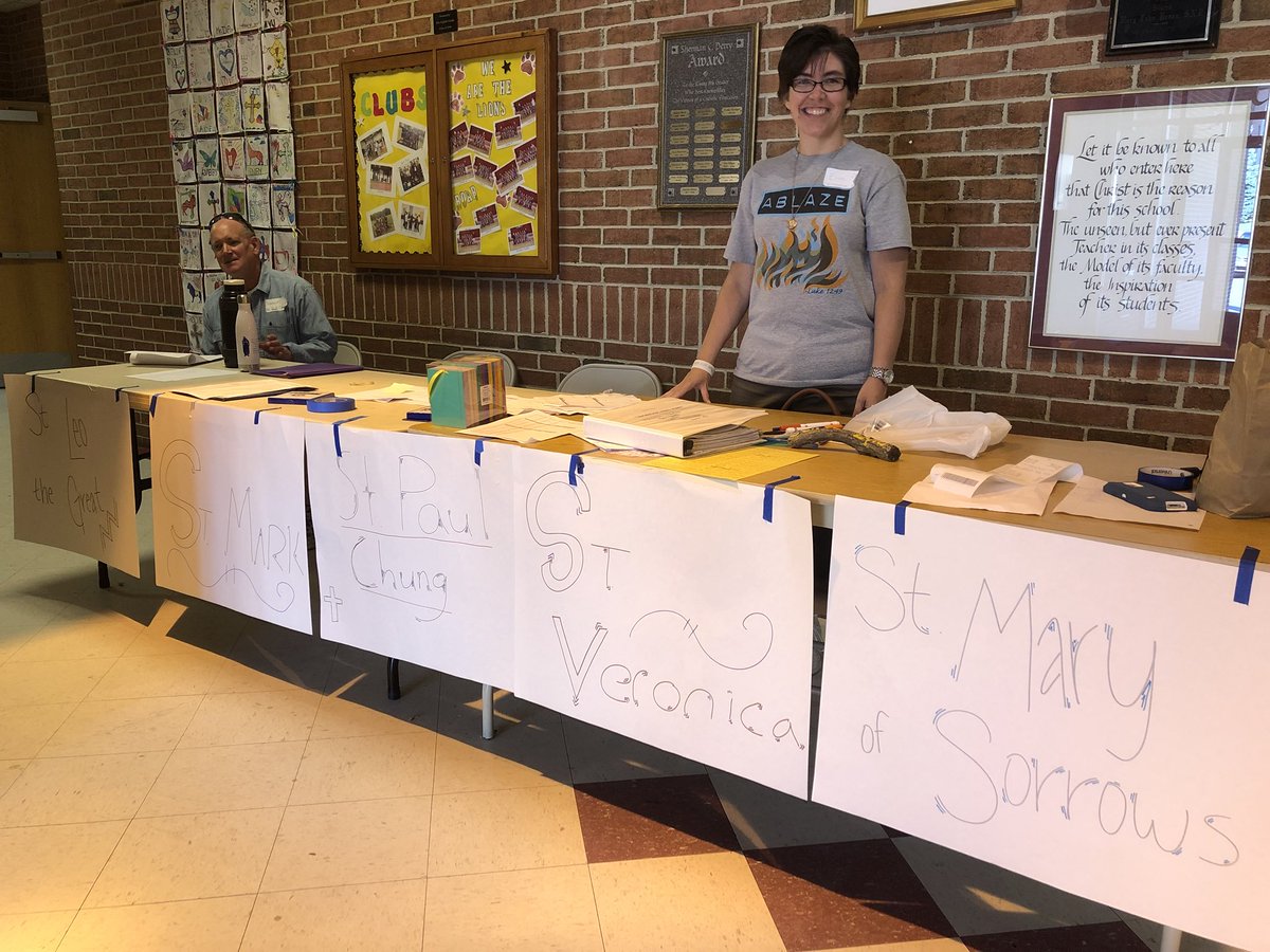 arlingtonchurch's tweet photo. Recently ordained Fr. Christopher Tipton speaks to more than 100 serving at junior high #WorkCamp, or Serve 2018, a service project hosted by @StLeosYouth, @StMarkRE, @smosyouth, St. Veronica and St. Paul Chung in our Diocese this week. #Serve2018 https://t.co/1TgRyWIPNR