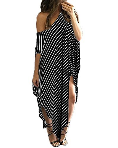 beachgarments's tweet photo. ZANZEA Womens Round Neck Striped Irregular Long Maxi Dress Kaftan Dress Cover up Black Small https://t.co/VXL3INa5ne https://t.co/1srChUuBWZ