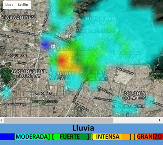 informador_JAL's tweet photo. #140de @radardopplerudg: Continúa la #lluviagdl intensa con #granizo y #tormenta eléctrica en zona Huentitán con dirección zona centro #GDL #ZMG #Tome sus precauciones. @PCYBOMGDL @MovilidadJal https://t.co/2hpaPHWh0h
