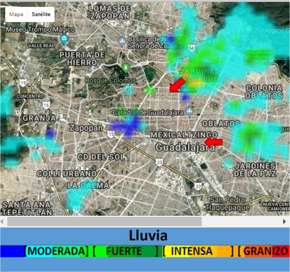 informador_JAL's tweet photo. #140de @radardopplerudg: Continúa la #lluviagdl intensa con #granizo y #tormenta eléctrica en #GDL #ZMG #Tome sus precauciones. https://t.co/TNtmpLQwRw