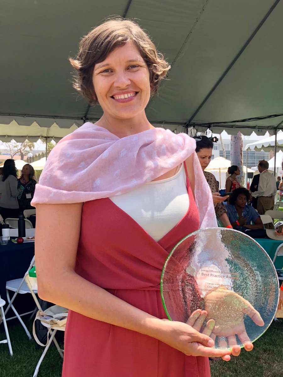 AliciaDanielsU's tweet photo. Lacey Raak, Director #Sustainability accepting #CHESC18 Best Practice Award for the #LivingCommunityChallenge Vision Plan~ Congratulations @CSUMB ~ thank you for your #leadership ! 1st #HigherEducation campus to register for #LCC & 1st Compliant #LCC Vision Plan https://t.co/YPQNGToHdY