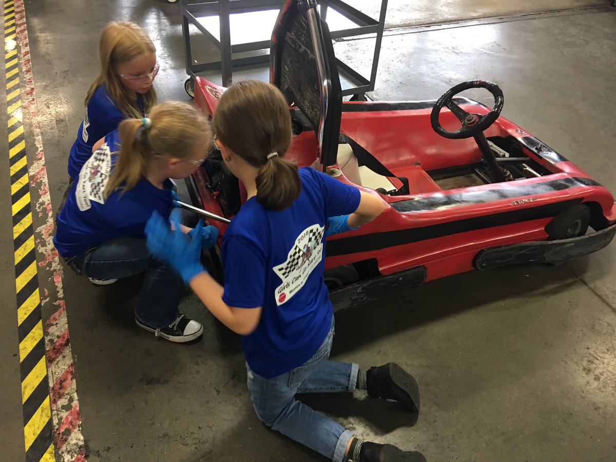 OCWomeninTrades's tweet photo. Girls Can Go Kart Too OCcampers remove the shell and lift the kart body with jacks and stands to inspect the tires 
#GirlsGoKartBC #CampOC2018 #CampOC 
@ita_bc @OkanaganCollege @OCWomeninTrades https://t.co/TBVcfPBrAN