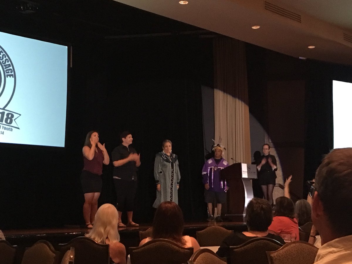 DebraRussell1's tweet photo. Lovely to have traditional prayer to start conference with local indigenous deaf members to #AVLIC 2018 https://t.co/6ktIqSa8GR