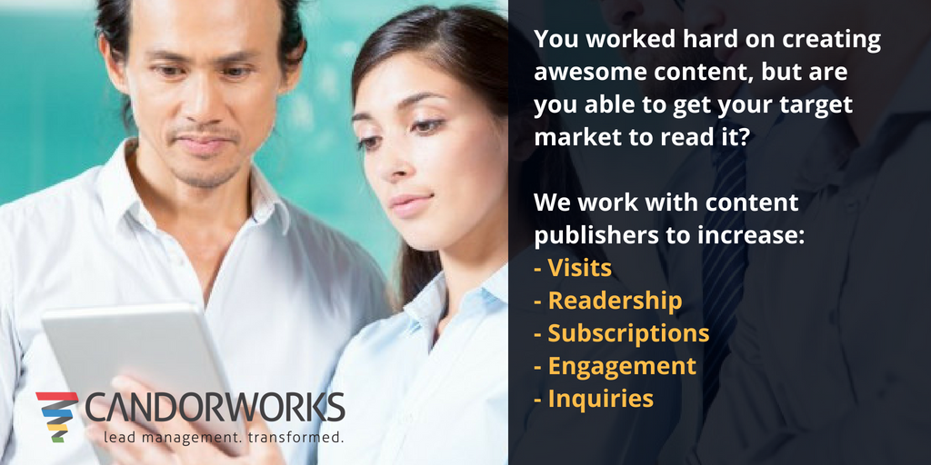 candorworks's tweet photo. Content publishers can now get what they are looking for: relevant and engaged audience. 

Contact CandorWorks to learn more.
https://t.co/mJkasrk9qC 
#contentmarketing #contentsyndication #b2bleadgeneration #publishers https://t.co/udRRtbe2hA