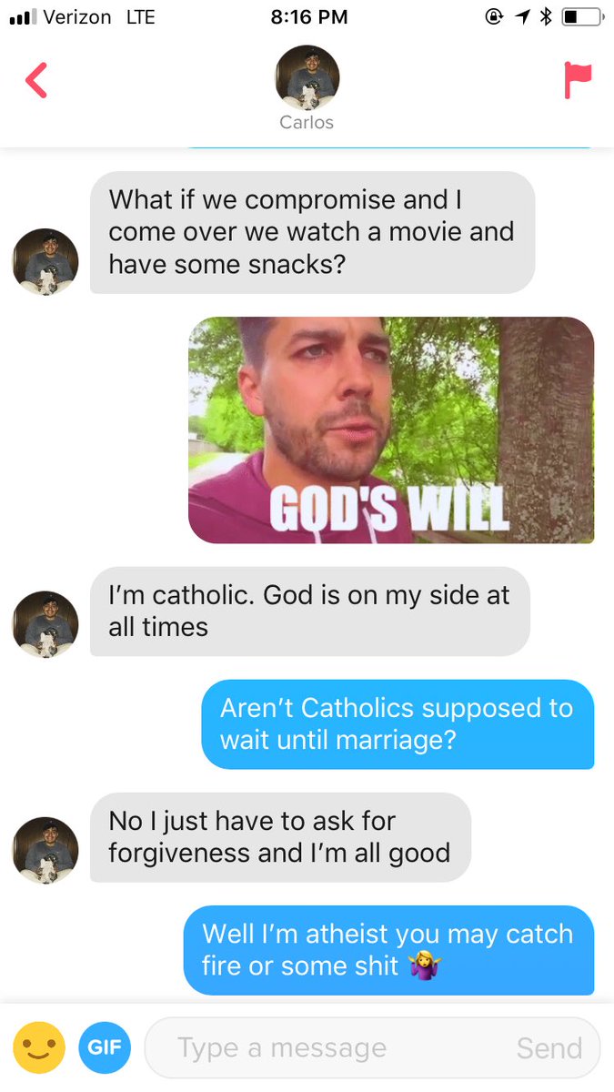 thtanxiousmess's tweet photo. By far my favorite #tinder interaction so far #TinderProblems https://t.co/AQr1ejruLl