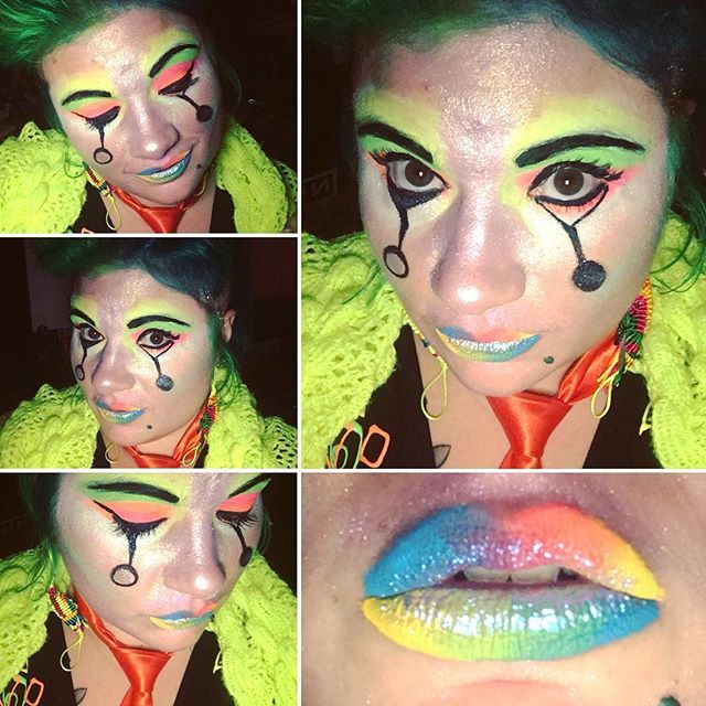 thelisaskye's tweet photo. Yesterday’s face to see John Cameron Mitchell. I had no idea what I was doing, and limited time to do it in, but I think it worked out okay. .
.
.
.
.
#neverenough #sexclown #muchy #neonlooks #glowfemme #femme #hotfatbabe #diydrag #dailydrag #youareyoura… https://t.co/BnRqNuVYV6 https://t.co/FVoMgfAkFA