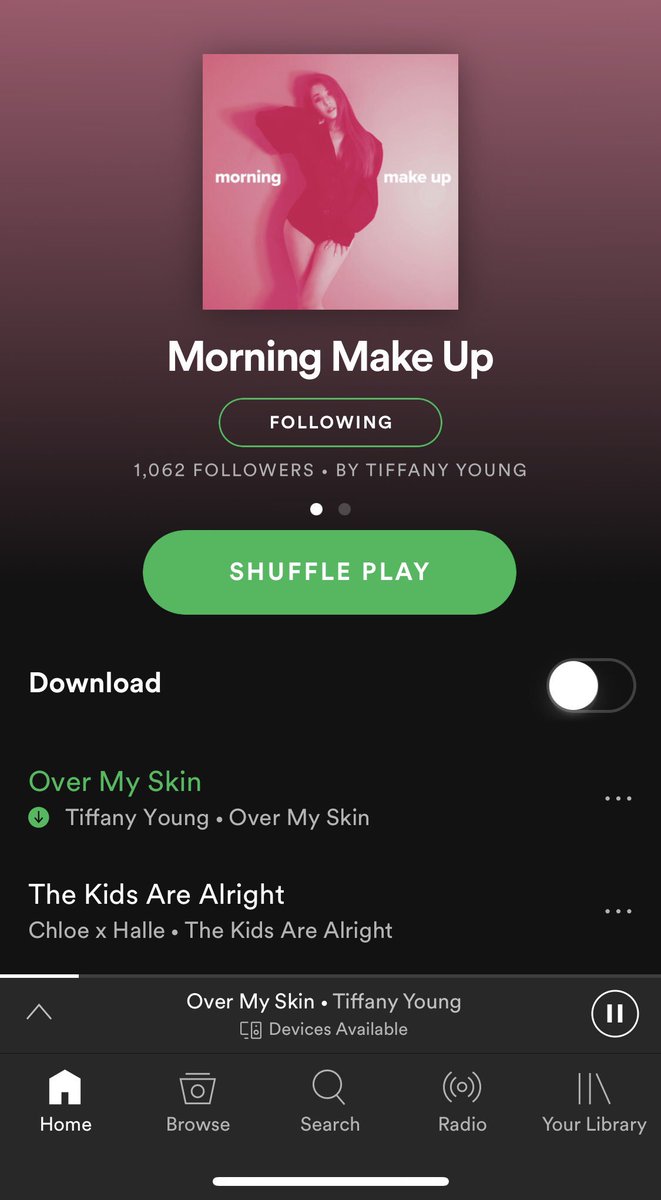 StayfanyTH's tweet photo. ทิฟฟานี่ แนะนำ playlist ของเธอ สำหรับฟังเพลงใน spotify ��ดยเป็น playlist เพลงที่ฟานี่เปิดฟังหลังตื่นนอน ทำผมและแต่งหน้าในตอนเช้าที่เริ่มวันใหม่ 
ชื่อเพลย์ลิสต์ 'Morning Make Up' 
ไปฟังกันได้น้า >>> https://t.co/tnokAupDIM
#NowPlaying️ 

#tiffanyyoung #OverMySkin https://t.co/rTNCSOIbbN