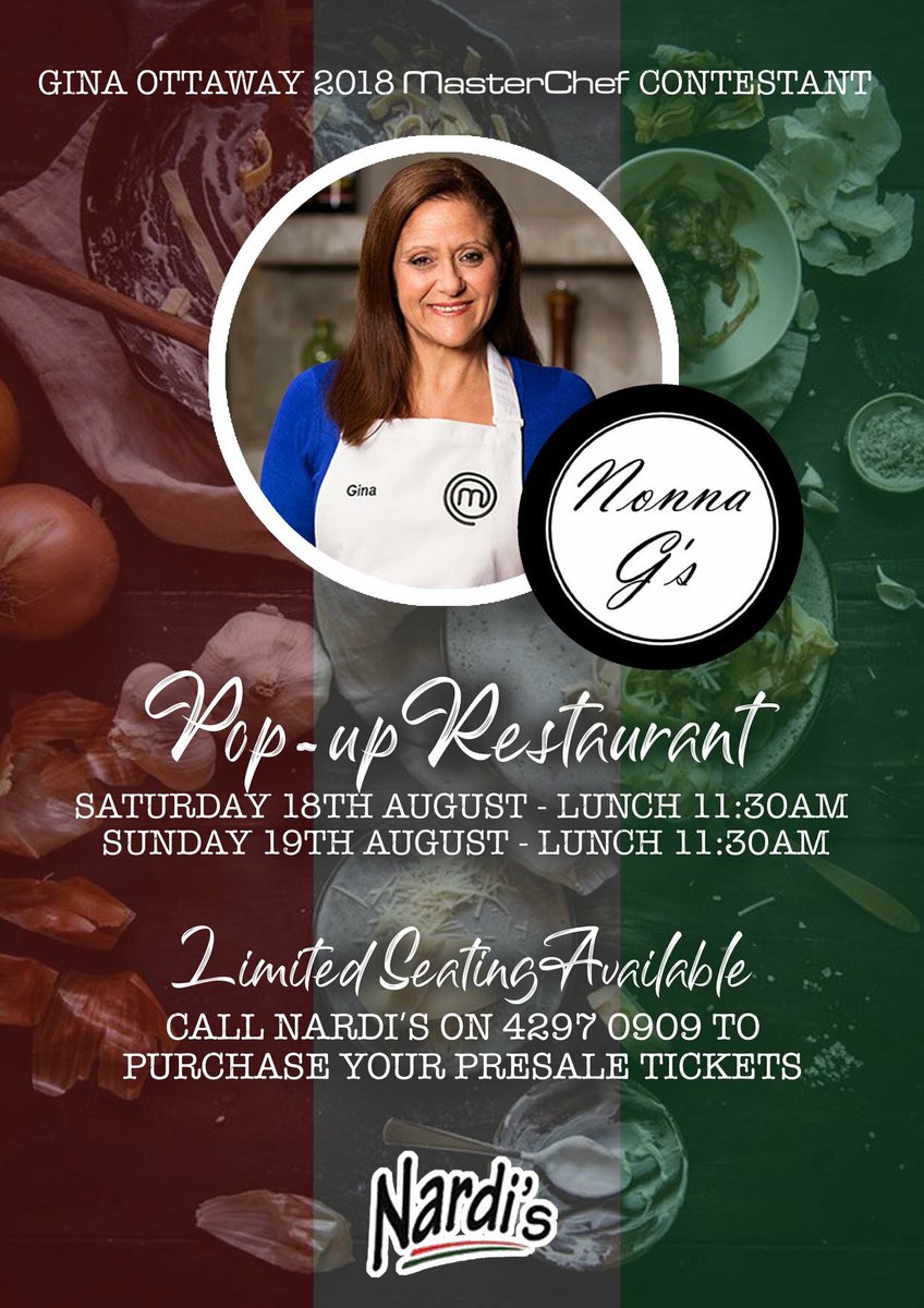 ginaottaway's tweet photo. Yayyyy the time has arrived. Only started advertising today and tickets are half gone. @GC_says @crispycrackling @masterchefau @MattsCravat https://t.co/qAsnx4YQaM