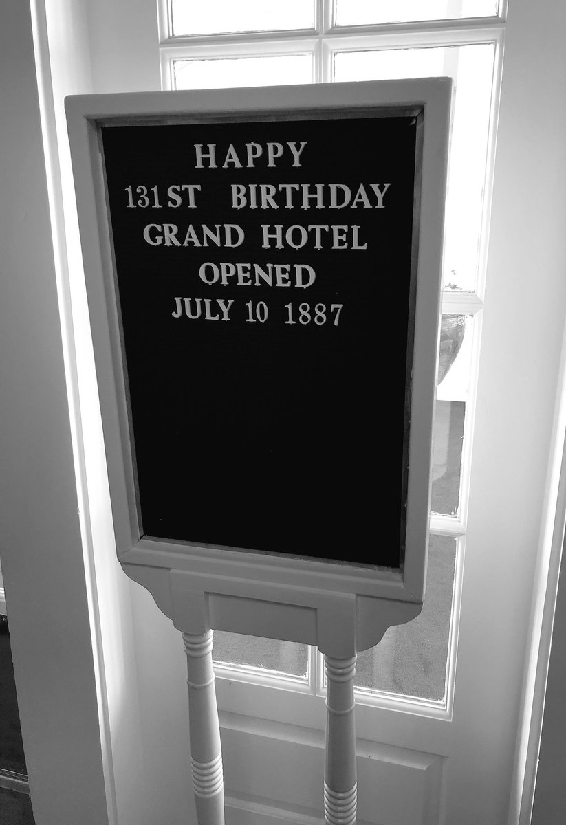 JAROGERSA2's tweet photo. Happy 131st Birthday @GrandHotelMI. I’m glad to be part of your history. https://t.co/EQwusoYamj