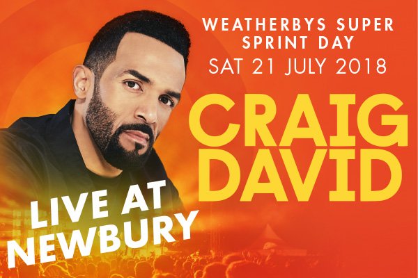 Weatherbys Super Sprint Day featuring <a href="/CraigDavid/">Craig David</a> on Sat 21 July is only 10 days away!

Grandstand only tickets are now SOLD OUT. There are still tickets for the Premier Enclosure, Grandstand with Close Proximity Viewing and the Racegoers.

Book here> bit.ly/2KcKUqZ