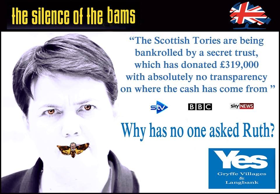 Usually party leaders in democratic societies are accountable to the people they represent #DarkMoneyDavidson is clearly not. Same applies to viceroy #MundellMustGo. Whats going on? #DarkMoney #MediaSilence #MediaBias #YouYesYet #Scotref #indyref2 #VoteYes #EndToryMisRule