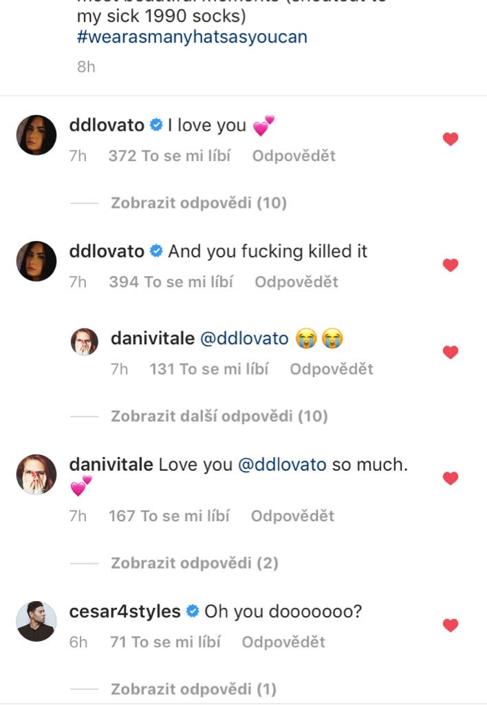 demilovatoczrep's tweet photo. This is one reason why I love her so much #DemiLovato #DaniVitale #Cesar4Styles 🤞🏽 https://t.co/tEIOIFJ5Fg