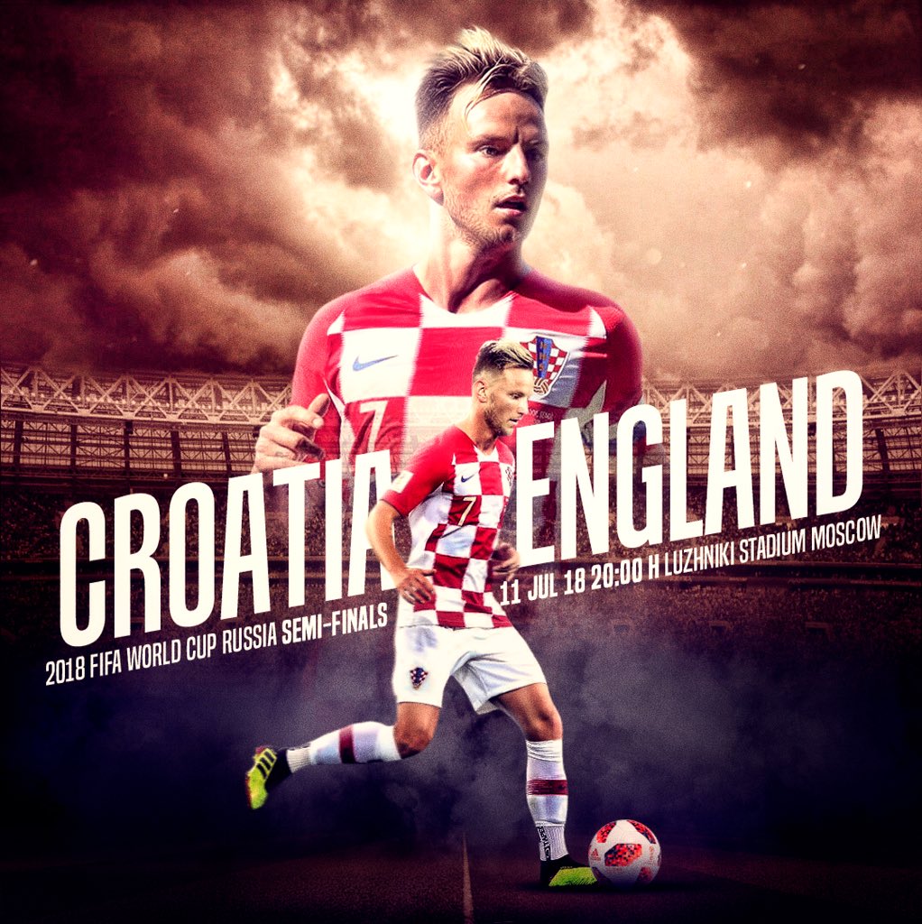 Matchday 🇭🇷 🆚 🏴󠁧󠁢󠁥󠁮󠁧󠁿 #WorldCup #Russia2018 #Semifinals ⚽️