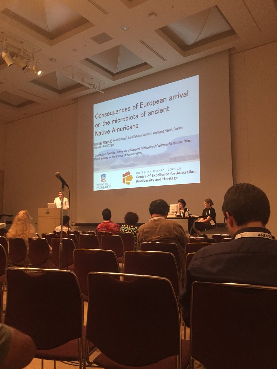 ATOzga's tweet photo. Weyrich: Certain oral microbial phyla are surprisingly absent in ancient calculus from the Americas though groups don’t seem to cluster based on geography #SMBE2018 https://t.co/YlvcekgJ3h