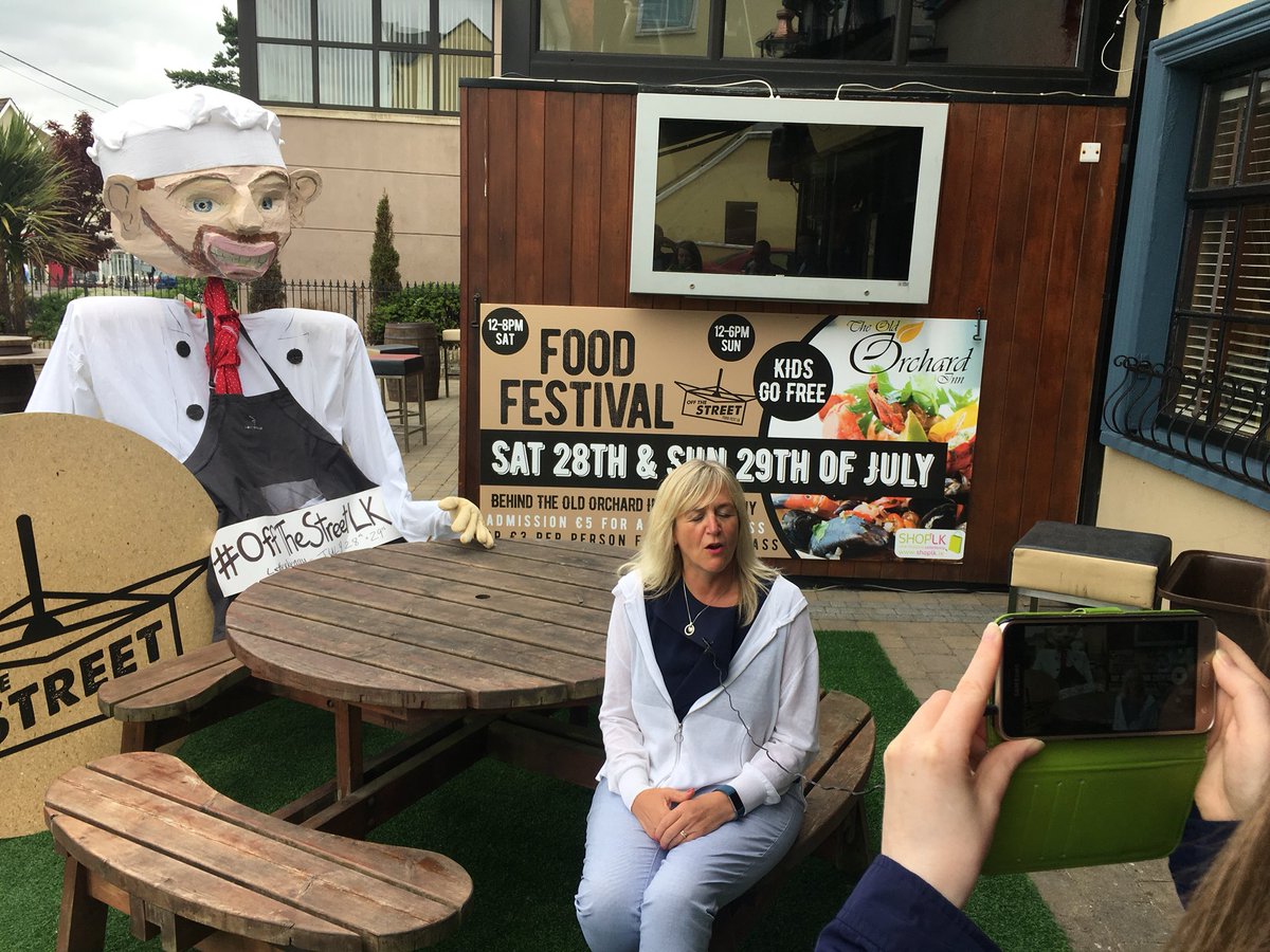 JimmystaffordDJ's tweet photo. #tv shoot for @LKfoodfest happening 28th & 29th July #Letterkenny #Donegal Behind #orchardinn @IrishFoodGuide @lkchamber #Food #music #demos @KenMaguireDemos https://t.co/Dra4x9ZTf9