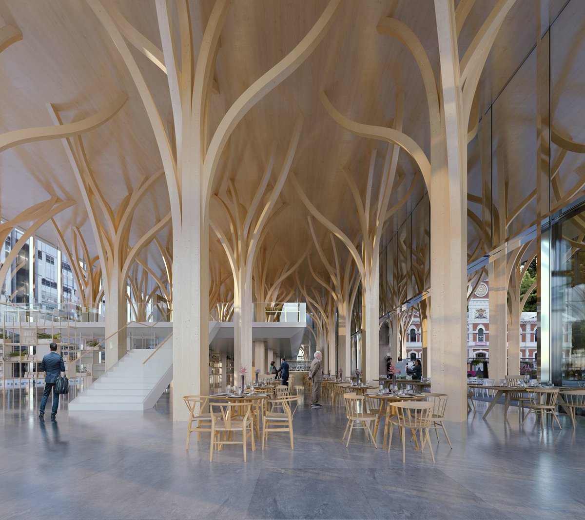 TechlamNz's tweet photo. #techlamnz are immensely proud to be supplying the #glulam to the Braided Rivers project, Cathedral Square, Christchurch NZ. This iconic structure is designed by Shigeru Ban Architects to reflect Canterbury's river plains. 
https://t.co/8gzMOk49nS
#techlamglulam https://t.co/R6foUNL2ri