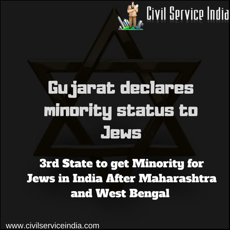 CivilserviceInd's tweet photo. Gujarat declares minority status to Jews:
The Government of Gujarat has granted minority status to followers of Judaism in the state, thus becoming the third state in India to do so.
#gujaratminorityjudaism #jews #3rdstate
Read More : https://t.co/O1BdplUNUL…/ https://t.co/ekvAnlGC2a