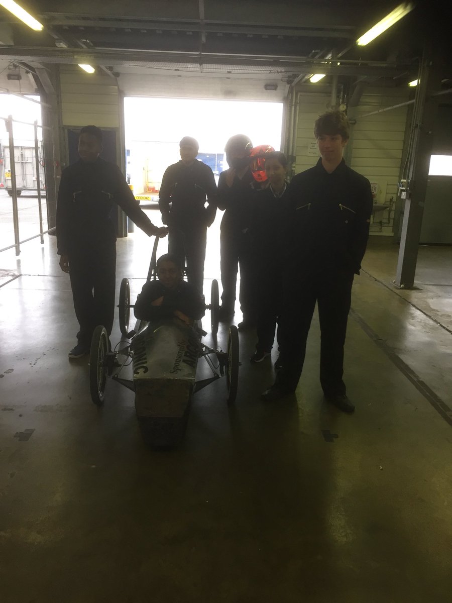 TheSewingBug's tweet photo. @NewCollegeLeics At Rockingham Speedway ready for car checks #rockingham #greenpower #gokart https://t.co/bDbcjknN8d