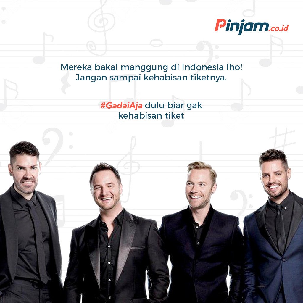 PinjamIndonesia's tweet photo. Kalau kamu ngaku anak 90-an pasti kamu kenal mereka siapa kan? Mau nostalgia bareng mereka? Mereka bakal manggung di Indonesia lho! Jangan sampai kehabisan tiketnya. #GadaiAja dulu biar gak kehabisan tiket dan mention temen kamu yang pengen kamu ajak buat nonton konser ini :D https://t.co/cIvlEARxdA