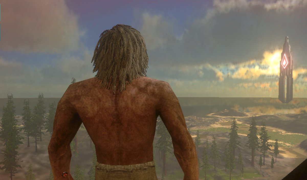 山の頂から眺める景色は最高だ。
眼下に広がる森林、どこまでも続くむら雲、遠くにそびえたつオベリスク。
生命の息吹と大地の鼓動を感じる瞬間である。
しかし、ここはサバイバルフィールド。
山岳は極度に気温が下がるため防寒対策が必要だ。
今回は凍える前に下山することにしよう。
#ARKmobile