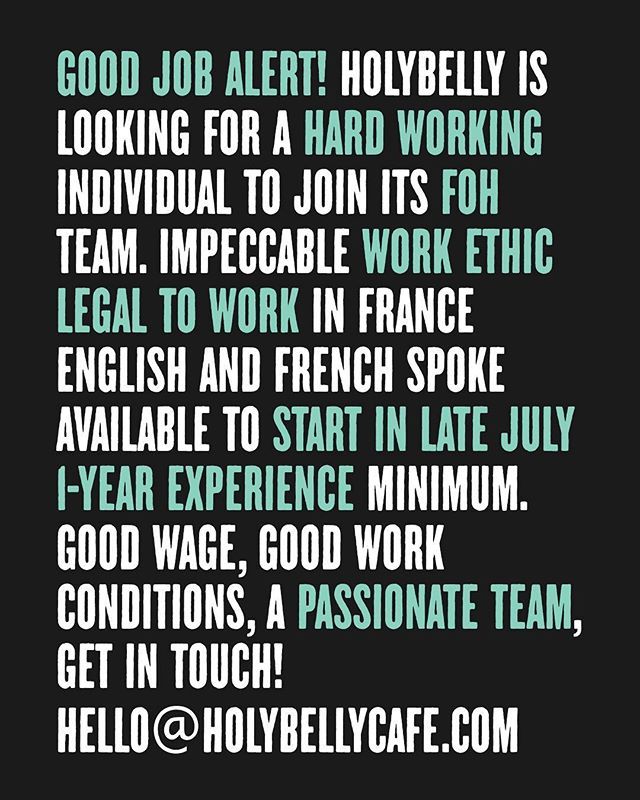 🚨 GET YOUR TURBI ON! 🚨 hello@holybellycafe.com, let's do it to it! 🔥😘 #FOH #JobAlert #ItsGoodBecauseWeCare ift.tt/2KXnFk5