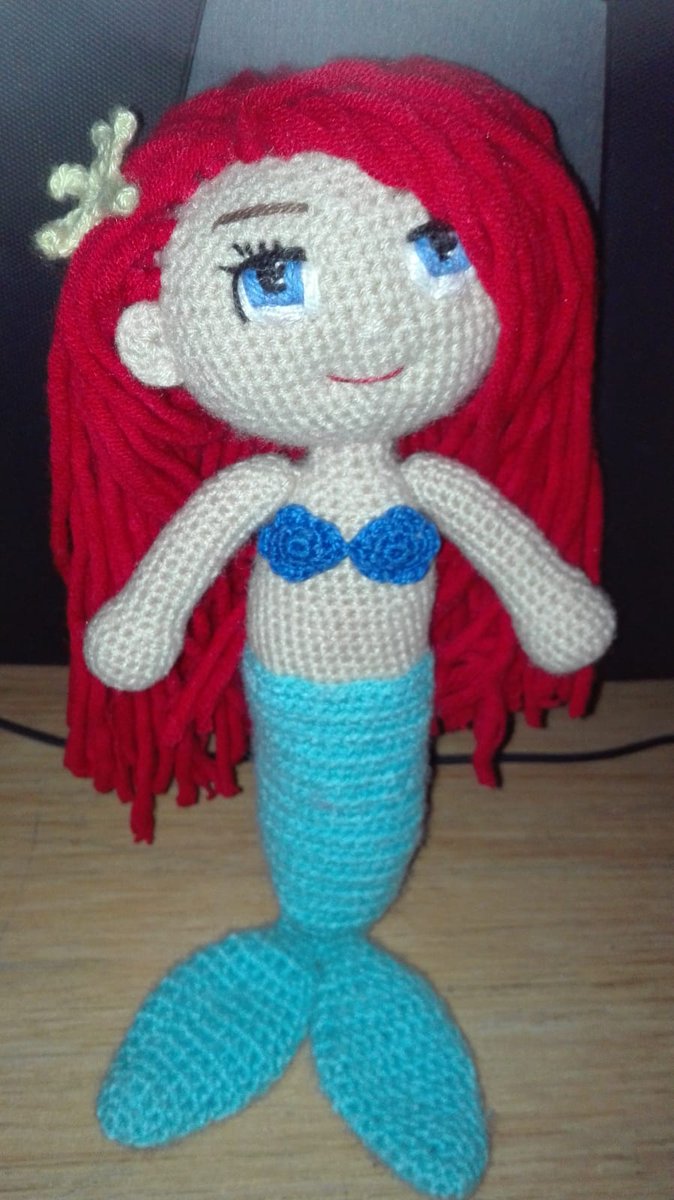 WonderPuppete's tweet photo. @CrabVirtual Vamos deseando un #FelizMiercoles con #Ariel de #Lasirenita y aunque no es una creación nueva, no deja de ser bonita; ¡Mírala que guapa ella! 😍 https://t.co/dFr9wbWYhB