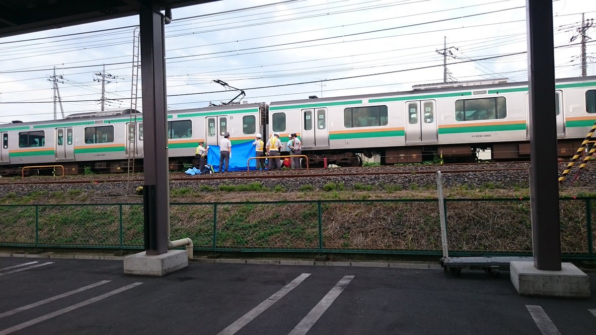 宇都宮線の宇都宮駅～雀宮駅間で人身事故の現場画像